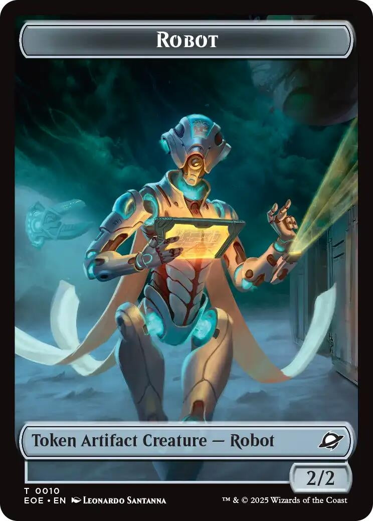Image for Robot // Drone Double-Sided Token (10 // 3) (EOE) - Magic: The Gathering