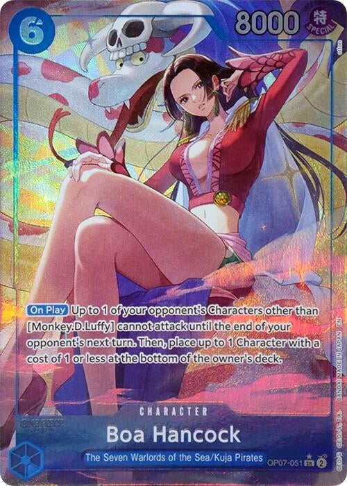 Image for Boa Hancock (Seven Warlords of the Sea Binder Set) (Alternate Art) (OP07-051) (OP-PR) - One Piece Card Game