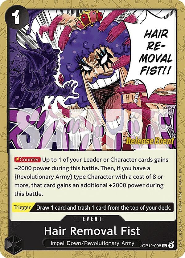 Image for Hair Removal Fist (OP12-098) (OP12 RE) - One Piece Card Game