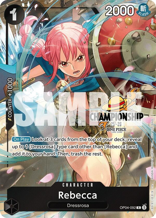 Image for Rebecca (CS 25-26 Celebration Pack) (OP04-092) (OP-PR) - One Piece Card Game