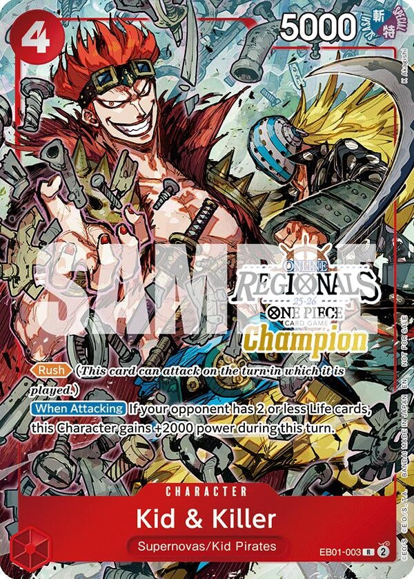 Image for Kid & Killer (Online Regional Champion Card Set 2025 Vol.2) (EB01-003) (OP-PR) - One Piece Card Game