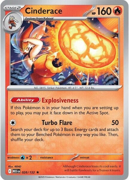 Image for Cinderace (028/132) (MEG) - Pokemon