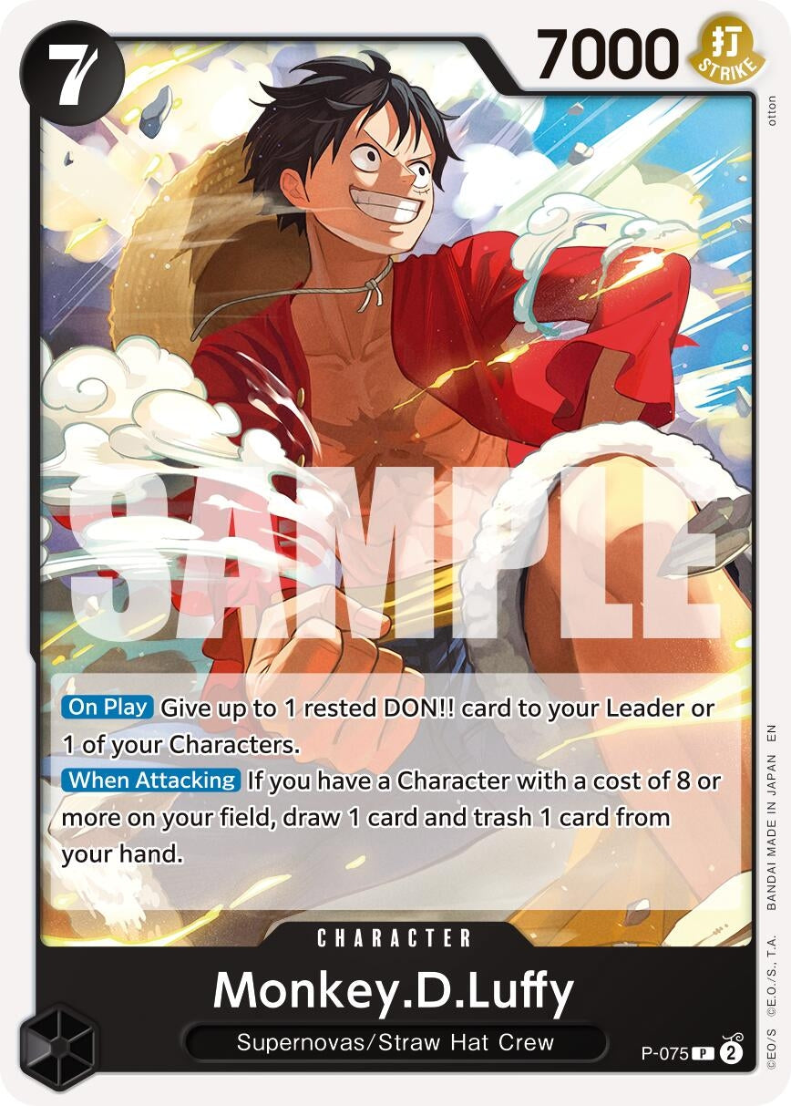 Image for Monkey.D.Luffy - P-075 (Reprint) (P-075) (PRB-02) - One Piece Card Game