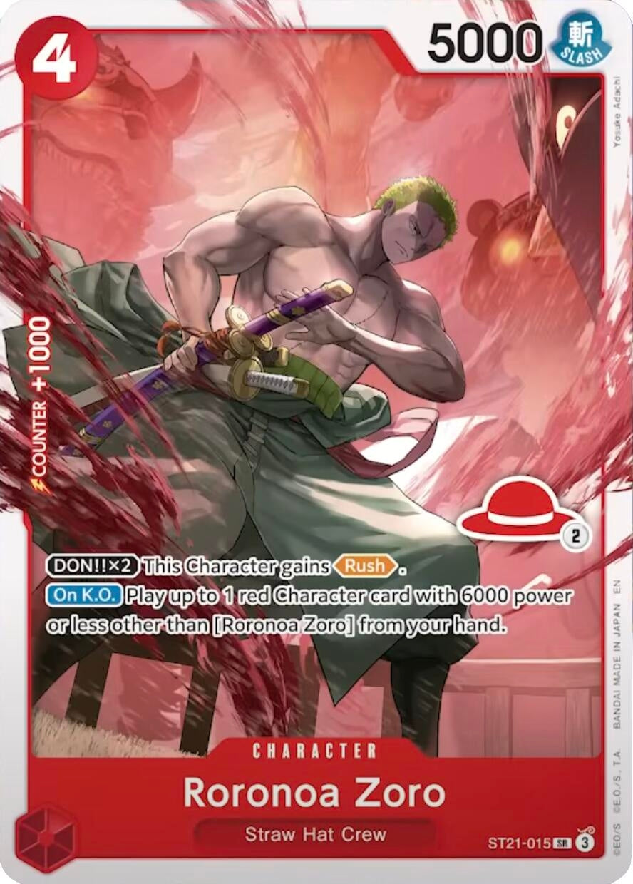 Image for Roronoa Zoro - ST21-015 (Luffy Deck) (ST21-015) (LT-01) - One Piece Card Game