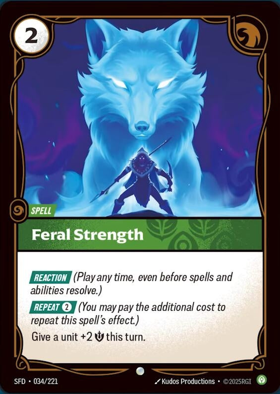 Image for Feral Strength (034/221) (SFD) - Riftbound: League of Legends Trading Card Game