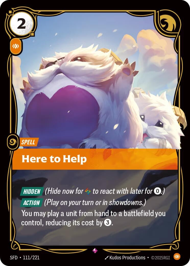 Image for Here to Help (111/221) (SFD) - Riftbound: League of Legends Trading Card Game
