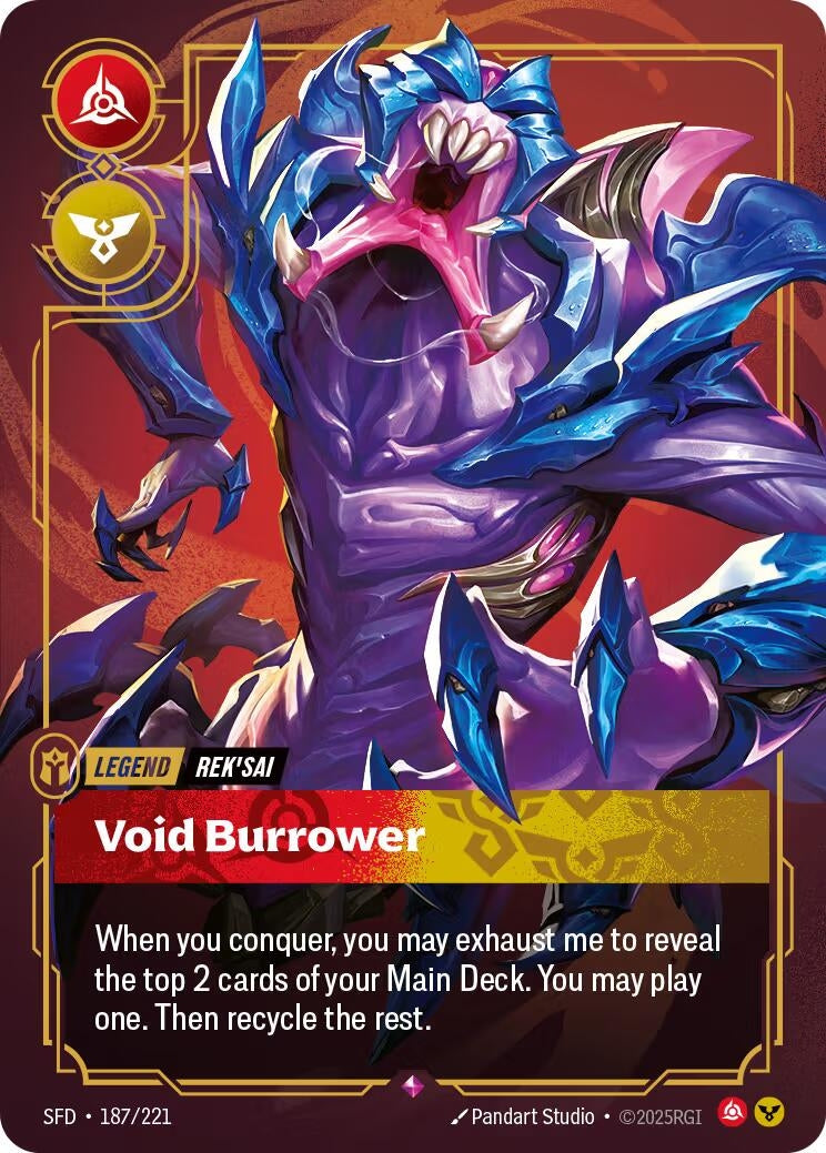 Image for Rek'sai - Void Burrower (187/221) (SFD) - Riftbound: League of Legends Trading Card Game