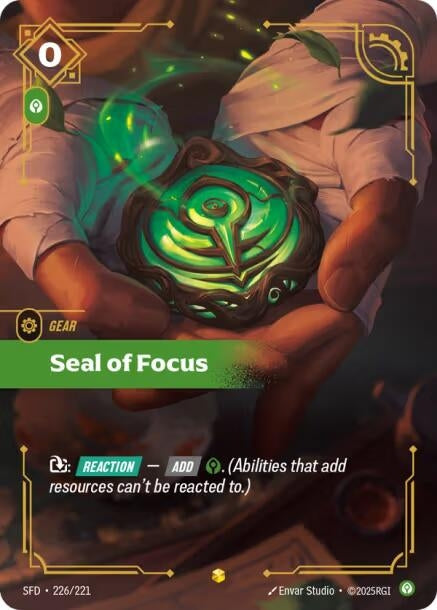 Image for Seal of Focus (Overnumbered) (226/221) (SFD) - Riftbound: League of Legends Trading Card Game