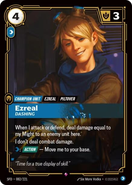 Image for Ezreal - Dashing (082/221) (SFD) - Riftbound: League of Legends Trading Card Game