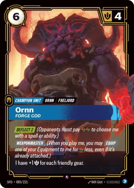 Image for Ornn - Forge God (085/221) (SFD) - Riftbound: League of Legends Trading Card Game