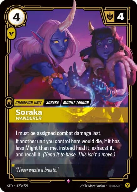 Image for Soraka - Wanderer (173/221) (SFD) - Riftbound: League of Legends Trading Card Game