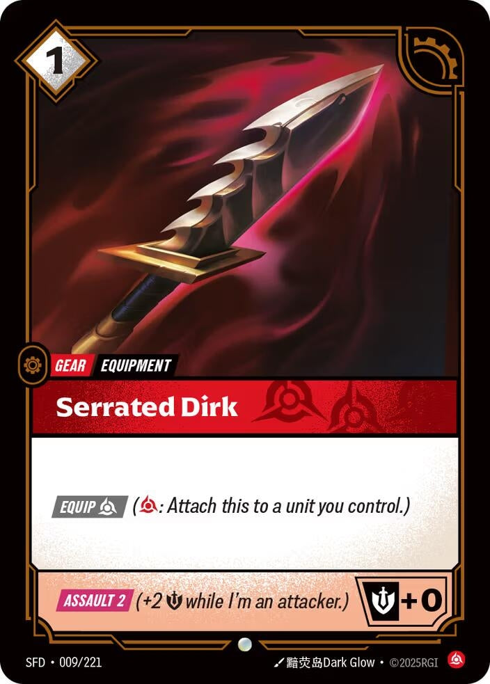 Image for Serrated Dirk (009/221) (SFD) - Riftbound: League of Legends Trading Card Game