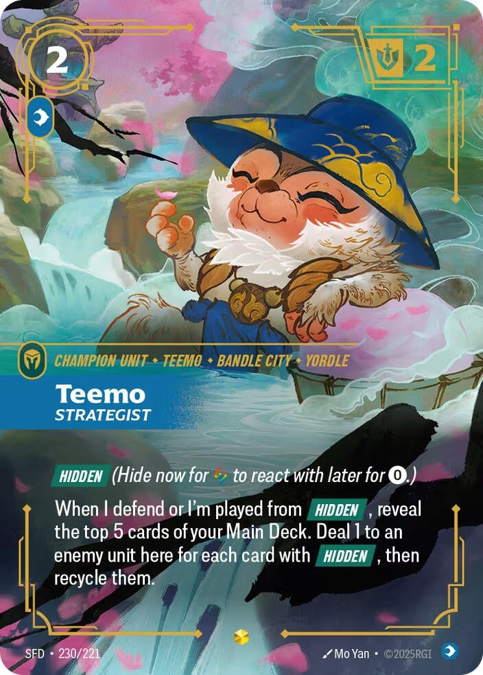 Image for Teemo - Strategist (Overnumbered) (230/221) (SFD) - Riftbound: League of Legends Trading Card Game