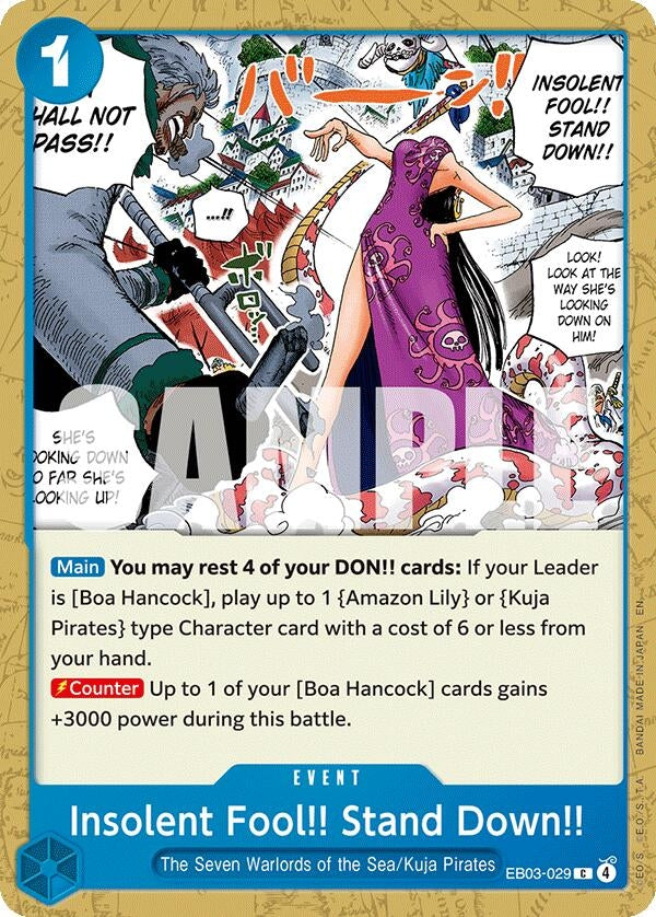 Image for Insolent Fool!! Stand Down!! (EB03-029) (EB-03) - One Piece Card Game