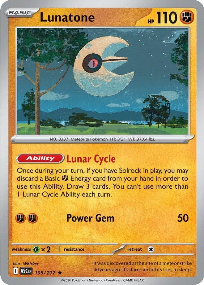 Image for Lunatone (105/217) (ASC) - Pokemon