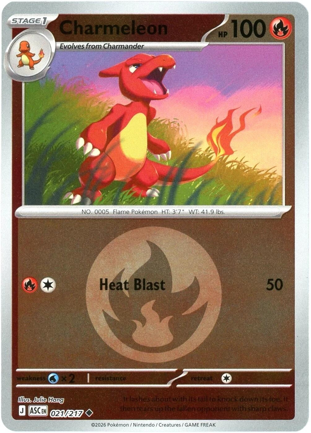 Image for Charmeleon (Energy Symbol Pattern) (021/217) (ASC) - Pokemon