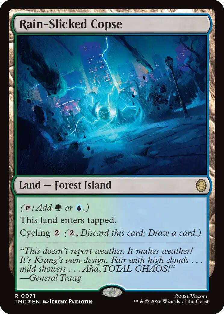 Image for Rain-Slicked Copse (Surge Foil) (71) (TMC) - Magic: The Gathering