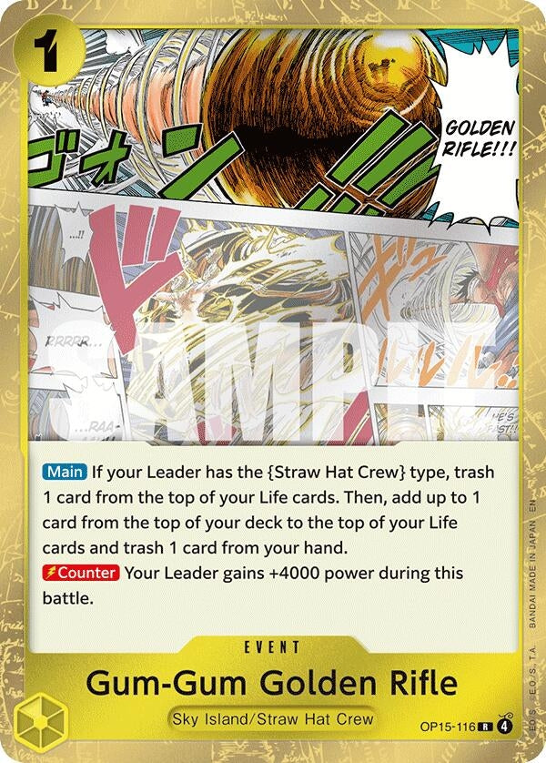 Image for Gum-Gum Golden Rifle (OP15-116) (OP15-EB04) - One Piece Card Game