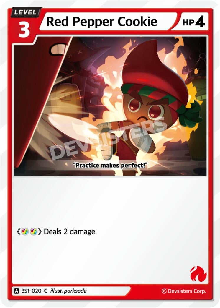 Image for Red Pepper Cookie (BS1-020) (BS1-BS2) - CookieRun: Braverse TCG