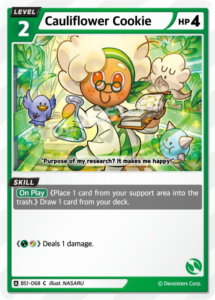 Image for Cauliflower Cookie (BS1-068) (BS1-BS2) - CookieRun: Braverse TCG