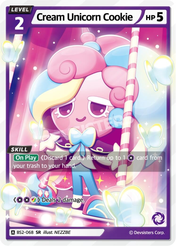 Image for Cream Unicorn Cookie (BS2-068) (BS1-BS2) - CookieRun: Braverse TCG