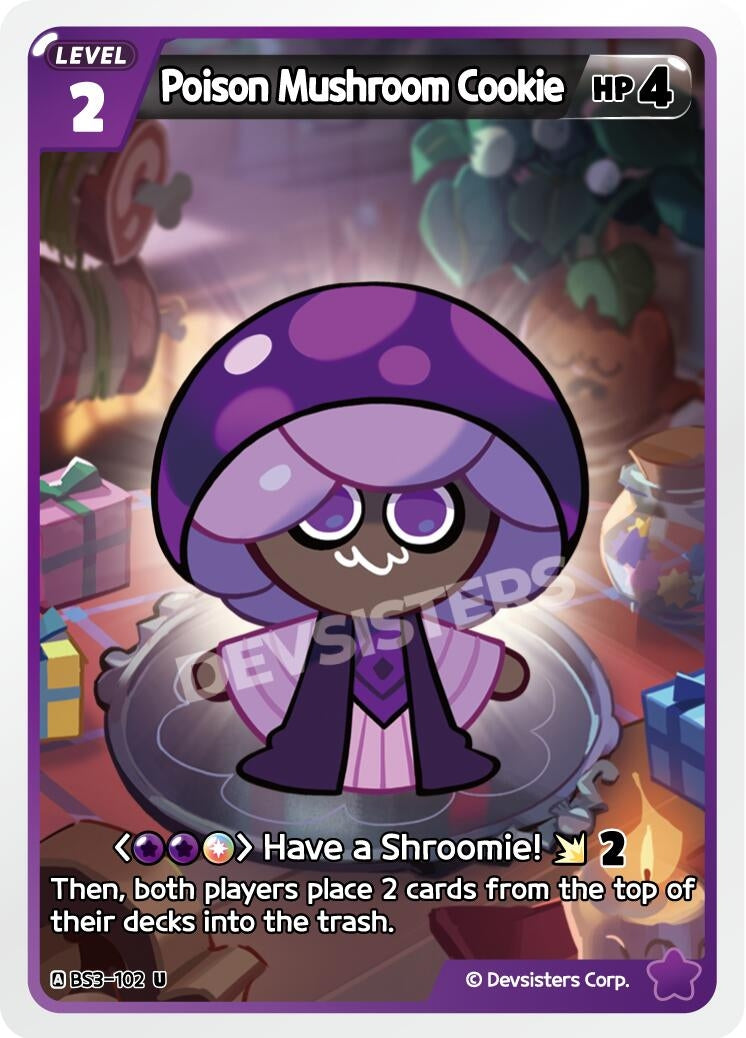 Image for Poison Mushroom Cookie (BS3-102) (BS3-BS4) - CookieRun: Braverse TCG