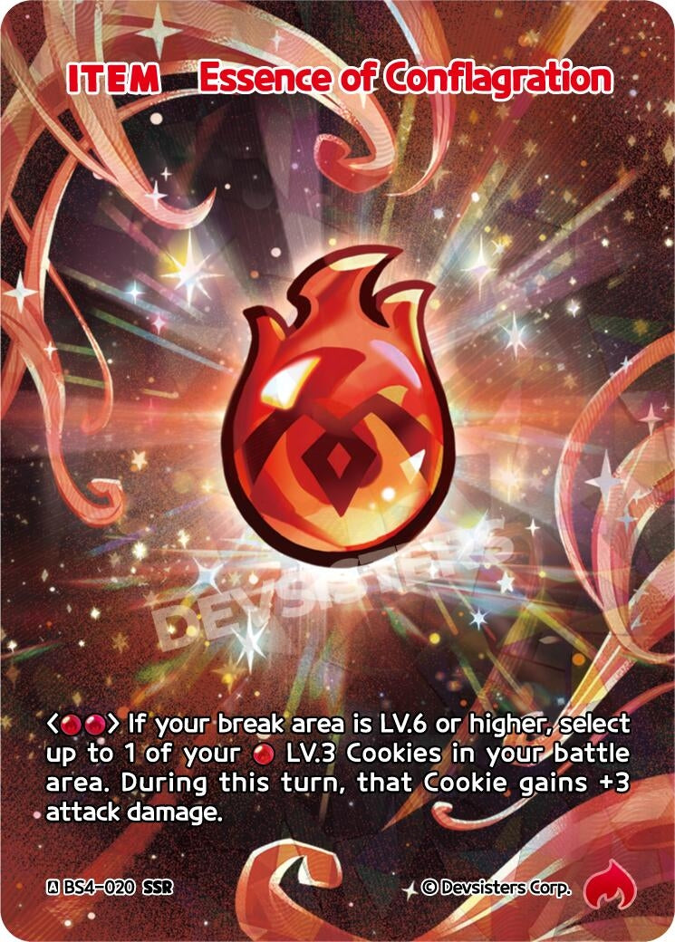 Image for Essence of Conflagration (SSR) (BS4-020) (BS3-BS4) - CookieRun: Braverse TCG