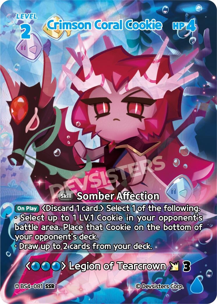 Image for Crimson Coral Cookie (SSR) (BS4-081) (BS3-BS4) - CookieRun: Braverse TCG