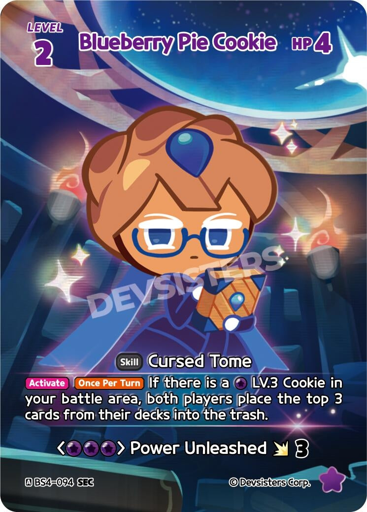 Image for Blueberry Pie Cookie (SEC) (BS4-094) (BS3-BS4) - CookieRun: Braverse TCG