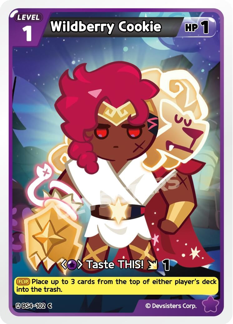 Image for Wildberry Cookie (102) (BS4-102) (BS3-BS4) - CookieRun: Braverse TCG