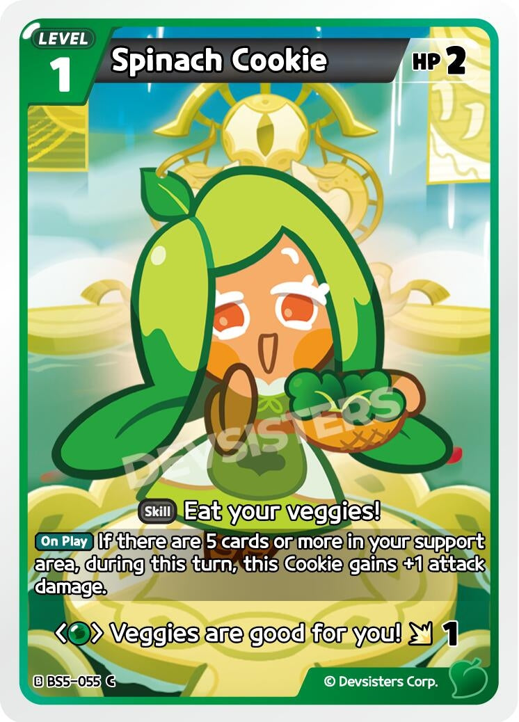 Image for Spinach Cookie (055) (BS5-055) (BS5-BS7) - CookieRun: Braverse TCG