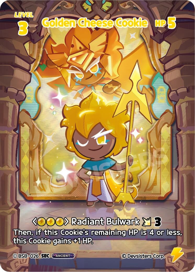Image for Golden Cheese Cookie (026) (SEC) (BS8-026) (BS8-BS9) - CookieRun: Braverse TCG