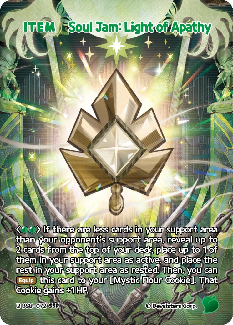 Image for Soul Jam: Light of Apathy (SSR) (BS8-072) (BS8-BS9) - CookieRun: Braverse TCG