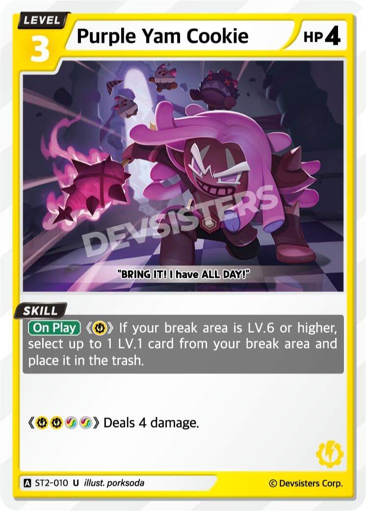 Image for Purple Yam Cookie (ST2-010) (ST1-ST5) - CookieRun: Braverse TCG