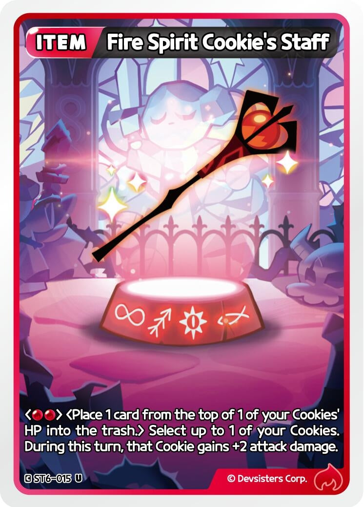 Image for Fire Spirit Cookie's Staff (ST6-015) (ST6-ST10) - CookieRun: Braverse TCG