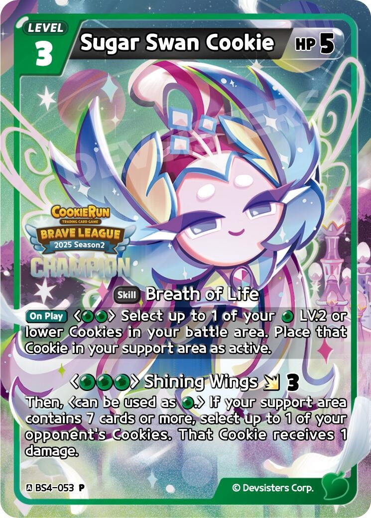 Image for Sugar Swan Cookie (Champion) (BS4-053) (P) - CookieRun: Braverse TCG