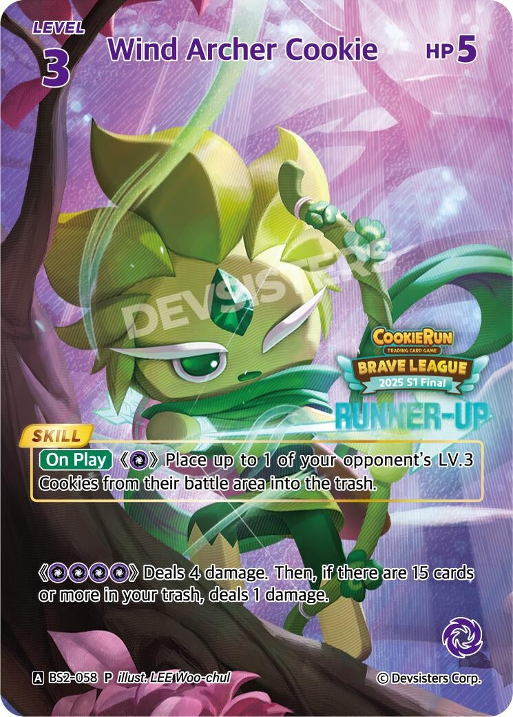 Image for Wind Archer Cookie (Runner-up) (BS2-058) (P) - CookieRun: Braverse TCG