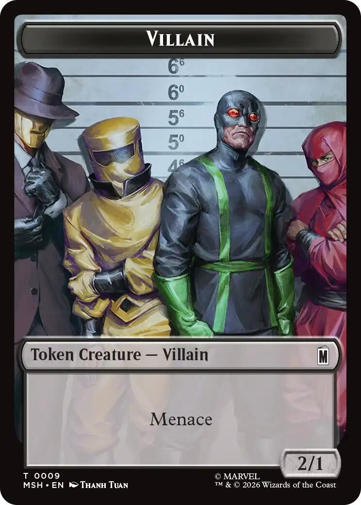 Image for Villain // Treasure Double-Sided Token (009/022) (MSH) - Magic: The Gathering