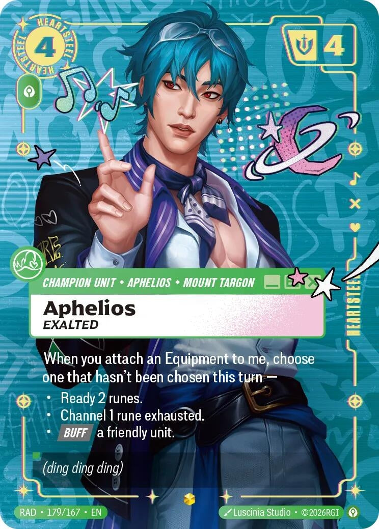 Image for Aphelios, Exalted (Heartsteel Overnumbered) (179/167) (RAD) - Riftbound: League of Legends Trading Card Game
