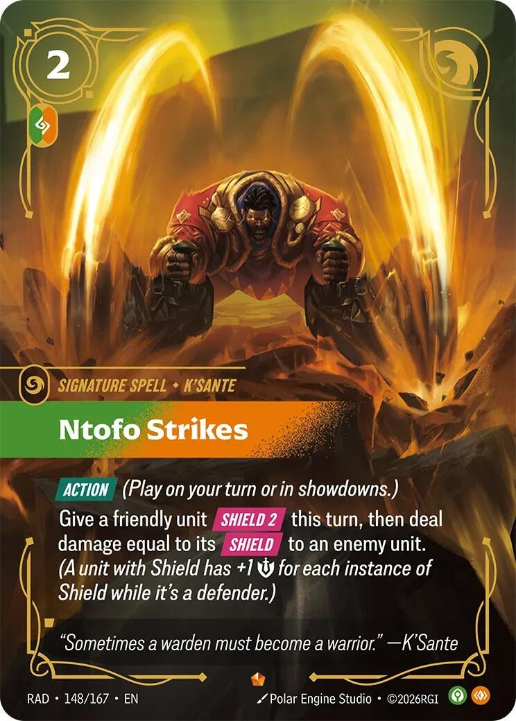 Image for Ntofo Strikes (148/167) (RAD) - Riftbound: League of Legends Trading Card Game