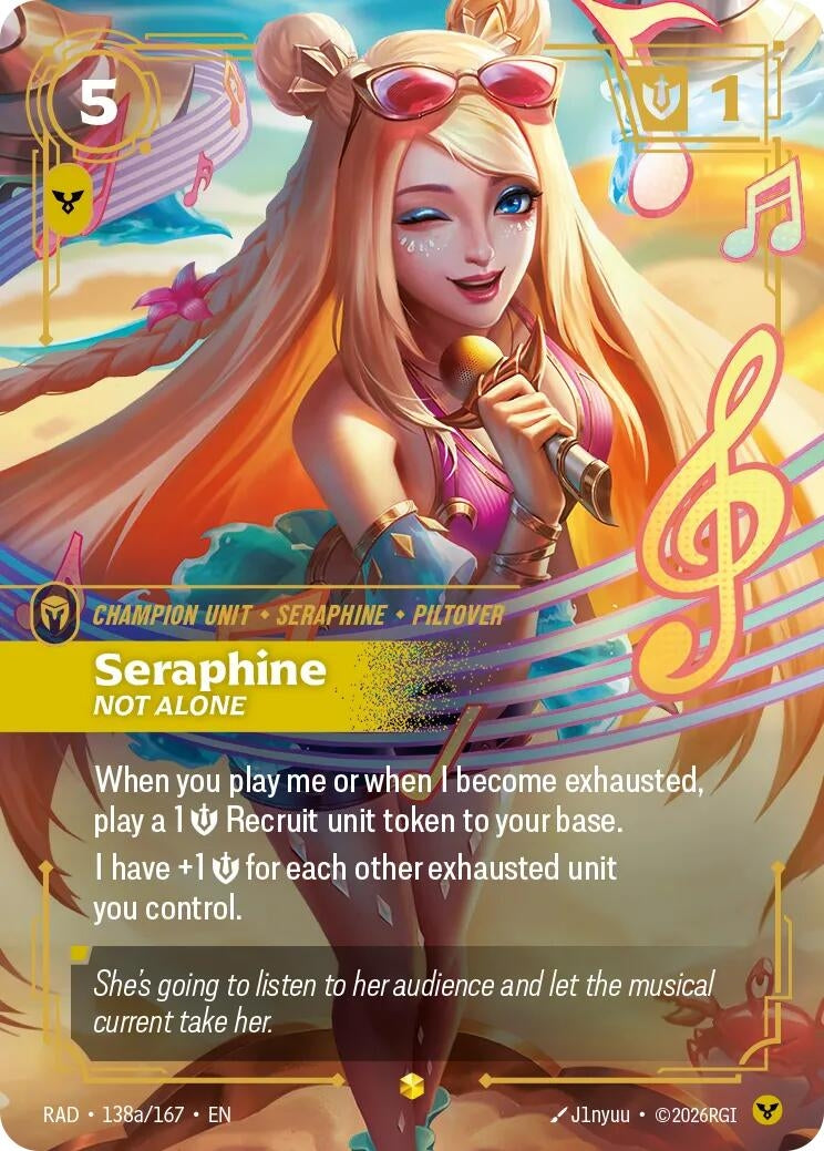 Image for Seraphine, Not Alone (Alternate Art) (138a/167) (RAD) - Riftbound: League of Legends Trading Card Game