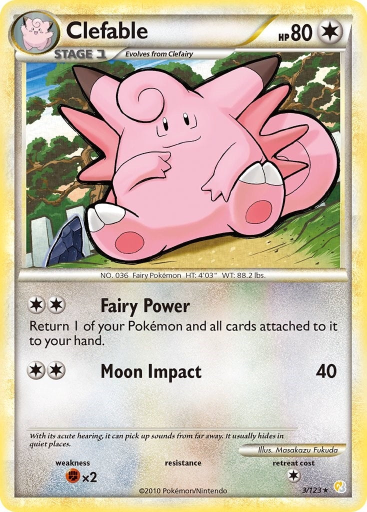 Image for Clefable (3/123) (HS) - Pokemon