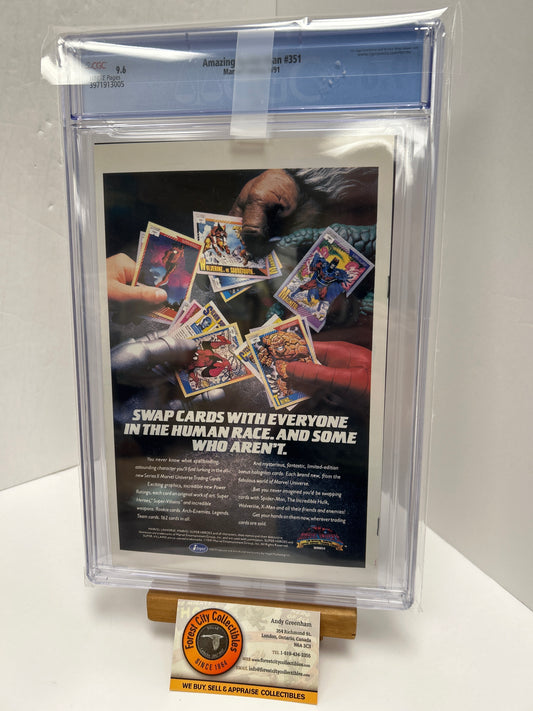 Amazing Spider-man #351 (White Pages) {CGC 9.6}