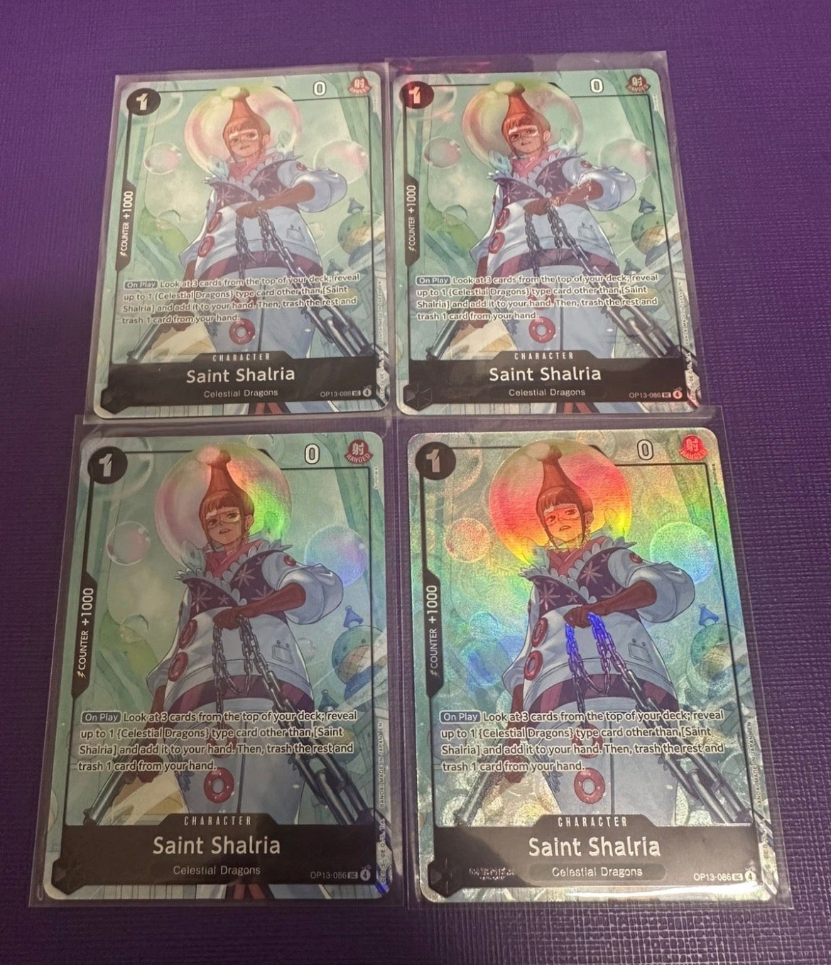 Saint Shalria One Piece TCG OP13-086 Best Selection Vol. 5 English Alt PLAYSET