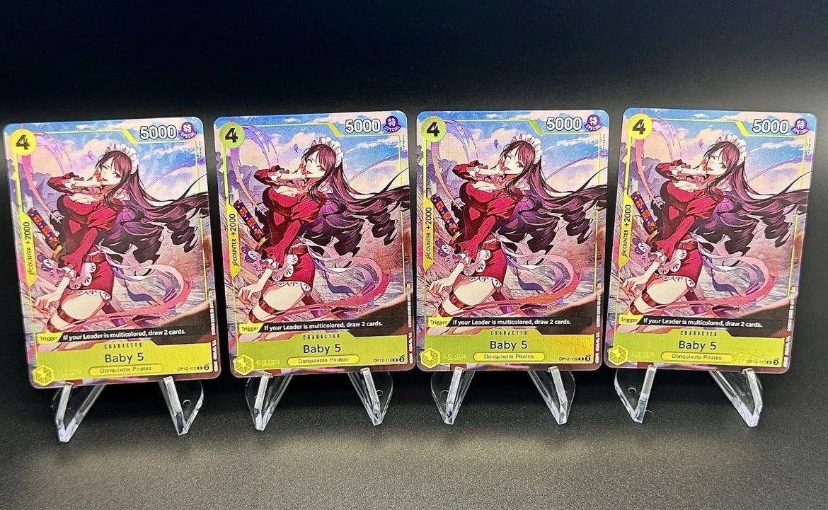One Piece TCG Baby 5 OP12-112 Premium Collection Alt Art Playset NM
