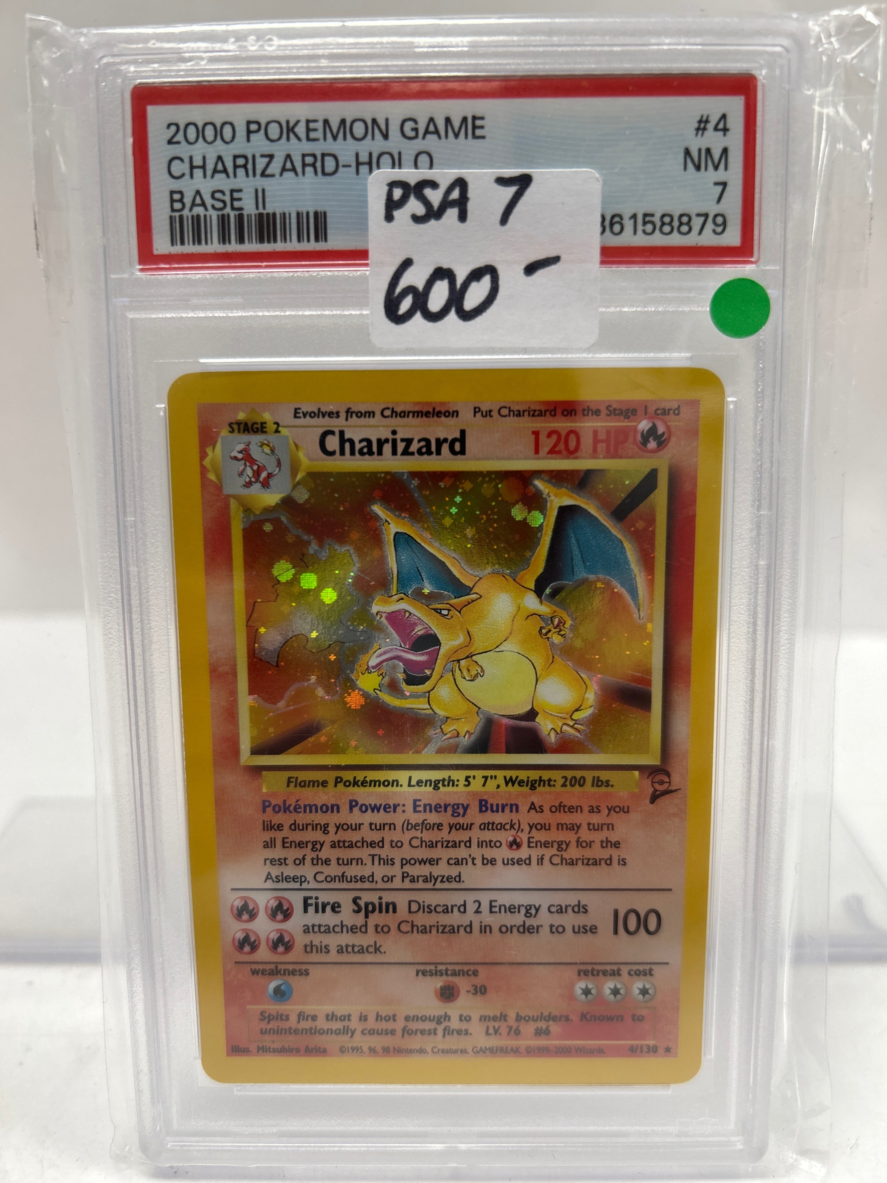 charizard holographic card 4 130 4/130 2000 Pack Option::Wigglytuff (Unsearched) Sylveon It comes protected in Endure Mtg