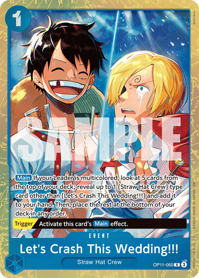 Let's Crash This Wedding!!! One Piece TCG OP11-060 Best Vol. 5 ALT PLAYSET
