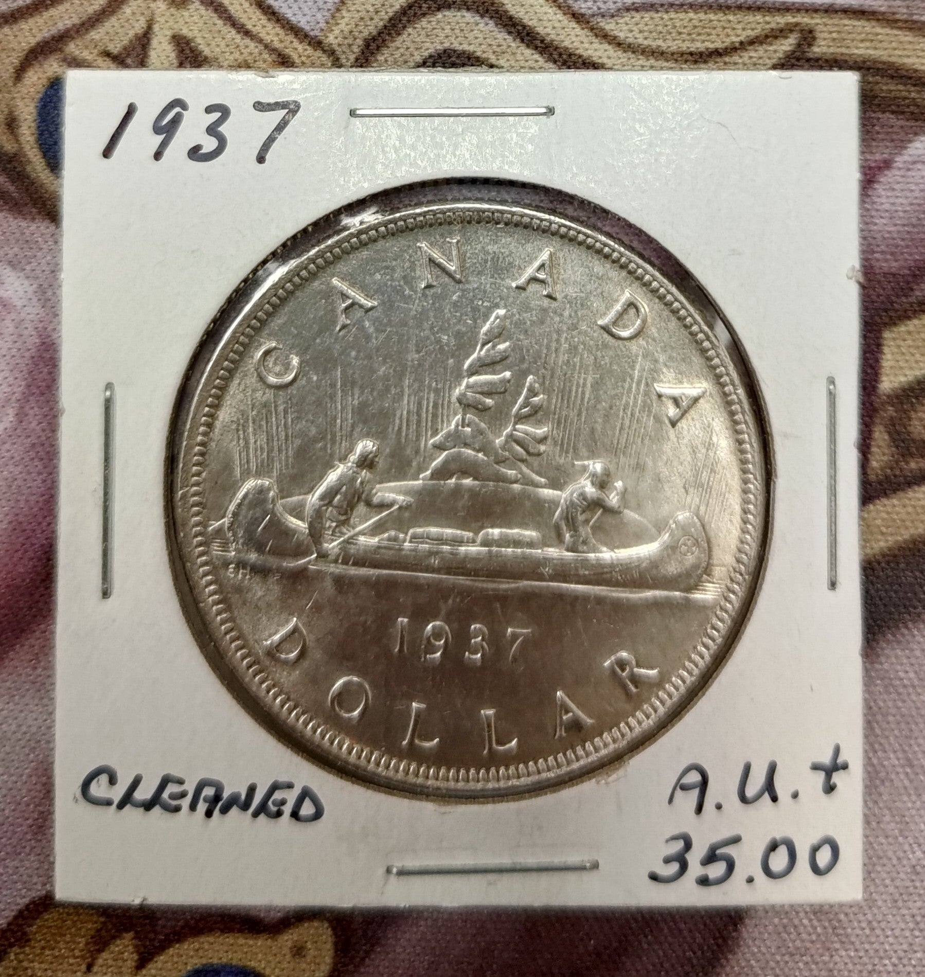 1937 Silver Dollar - AU+ Cleaned