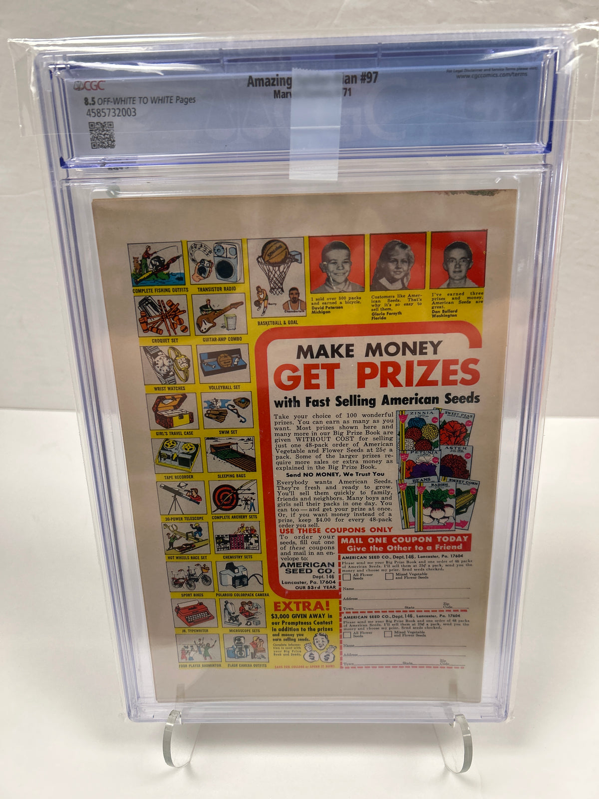 Amazing Spider-Man #97 (OFF-White Pages to White pages) {CGC 8.5} 6/71 - Not approved by Comics Code