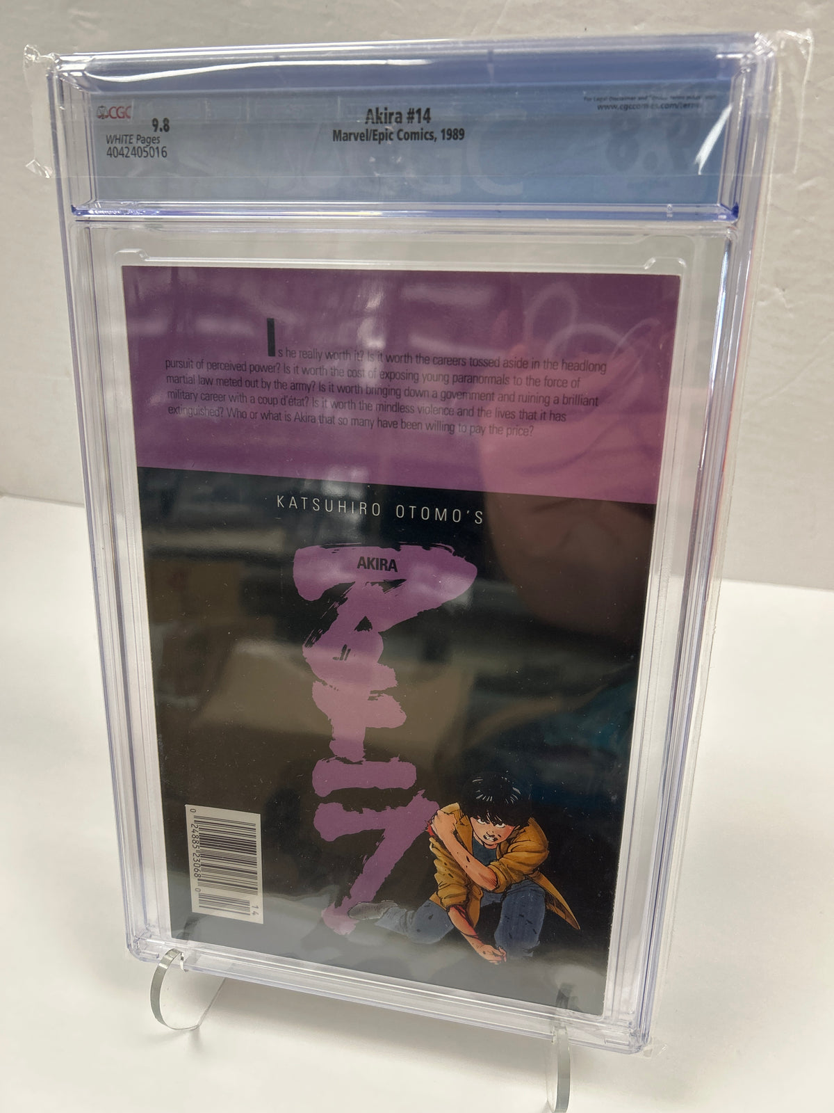 Akira #14 (White Pages) {CGC 9.8} Katsuhiro Otomo Story cover & art, 1989